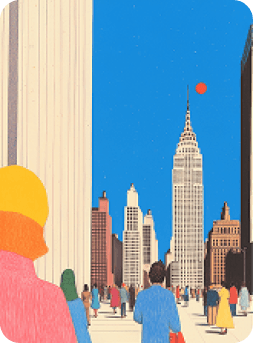 City view with Empire State Building